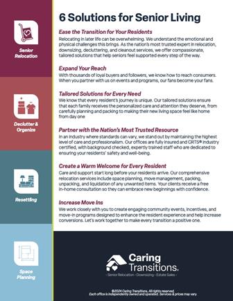 6 Solutions for Senior Living - Caring Transitions of Silver Spring North