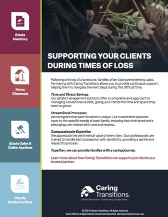 Funeral Director Partnership - Caring Transitions of Silver Spring North